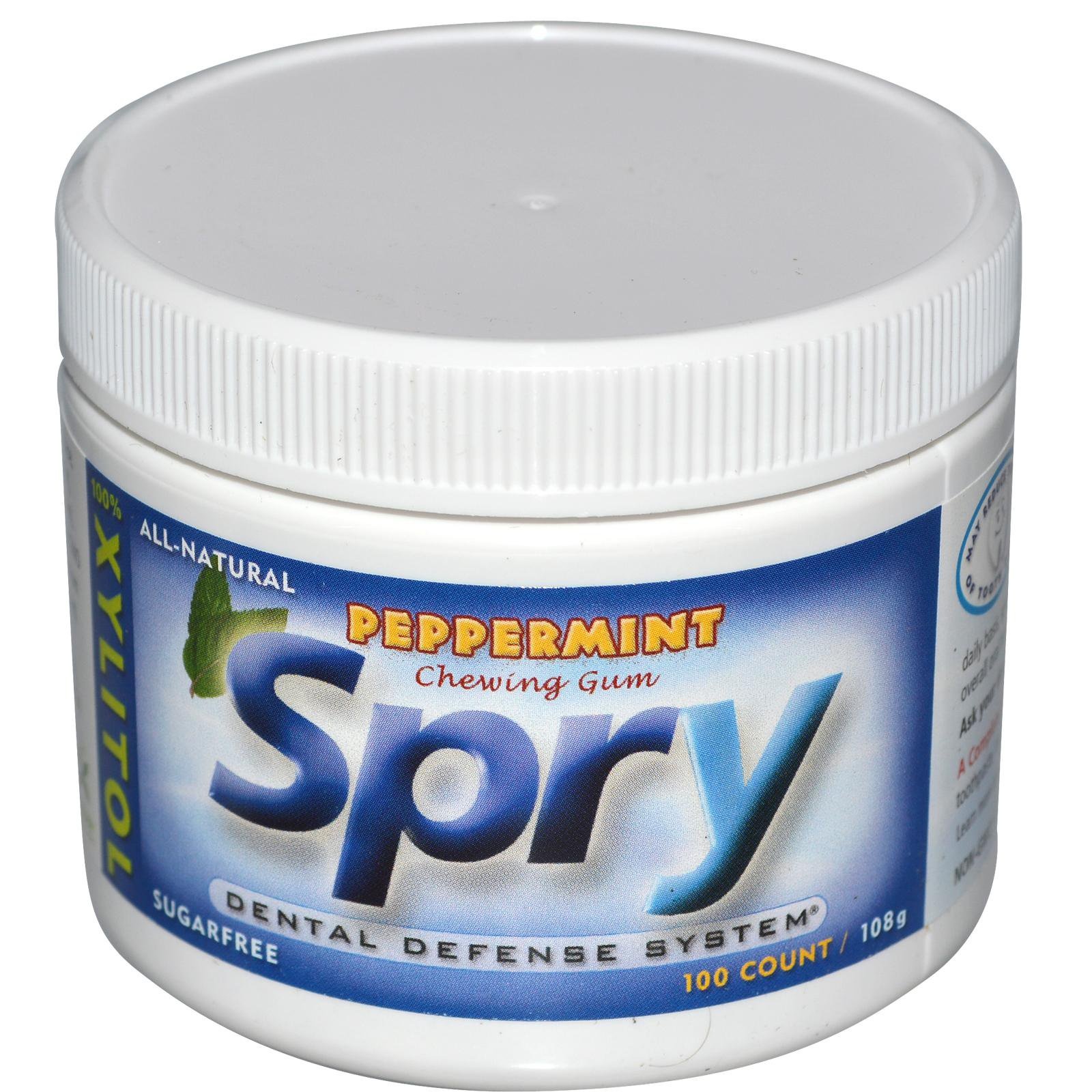 slide 1 of 7, Spry Sugar Free Peppermint Chewing Gum, 100 ct