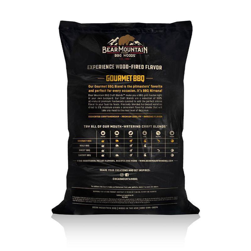 slide 2 of 8, Bear Mountain Gourmet BBQ Craft Blend Wood Pellets, 20 lb