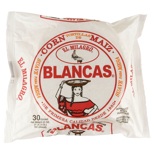 El Milagro El Blancas Corn Tortillas 25 oz Shipt