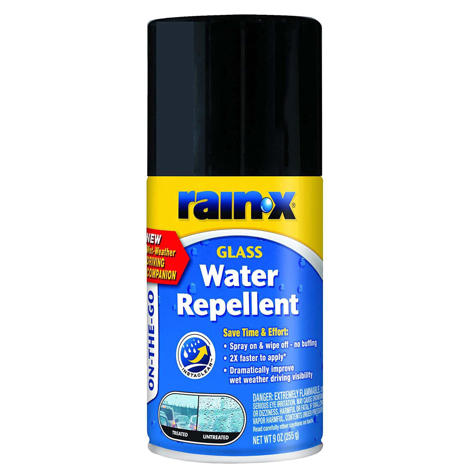 slide 1 of 1, Rain X On The Go Water Repellant Aerosol, 9 oz