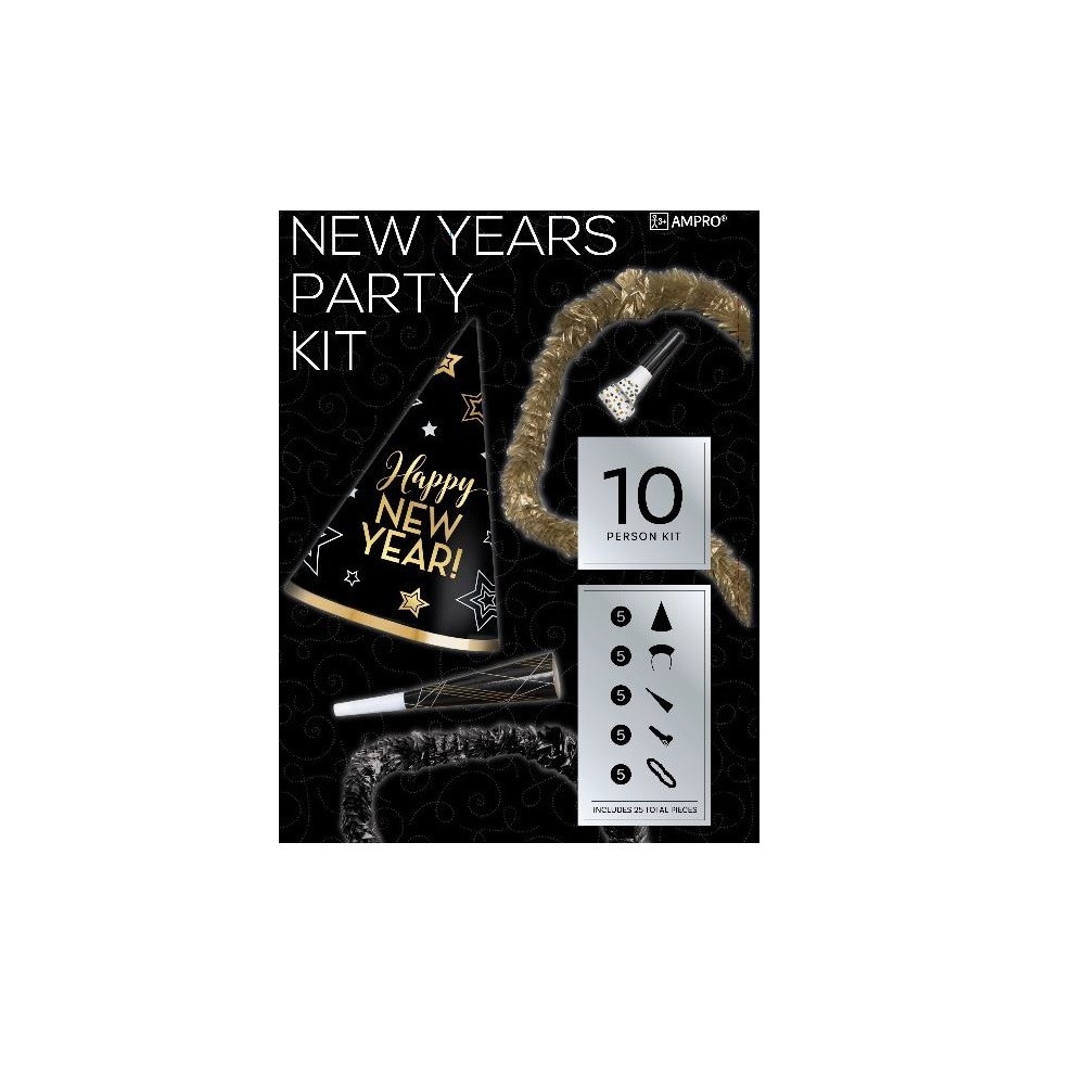 slide 1 of 1, Ampro New Years Party Kit - Star, 25 ct