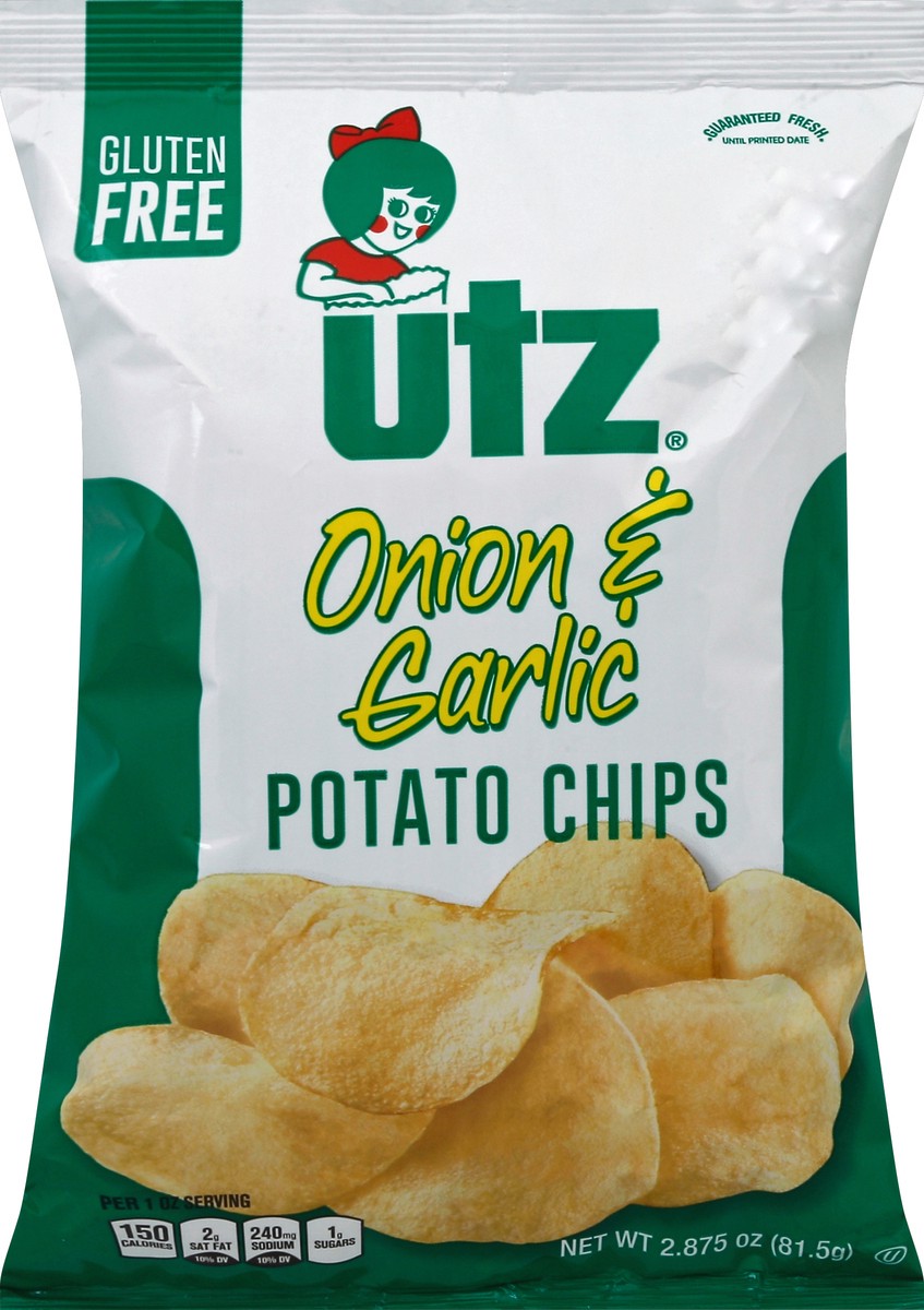 slide 5 of 5, Utz Onion & Garlic Potato Chips, 2.87 oz