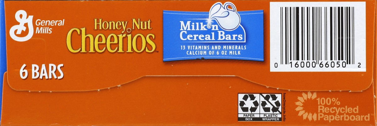 slide 8 of 8, Cheerios General Mills Cheerios Honey Nut Milk'n Cereal Bars - 6 CT, 6 ct