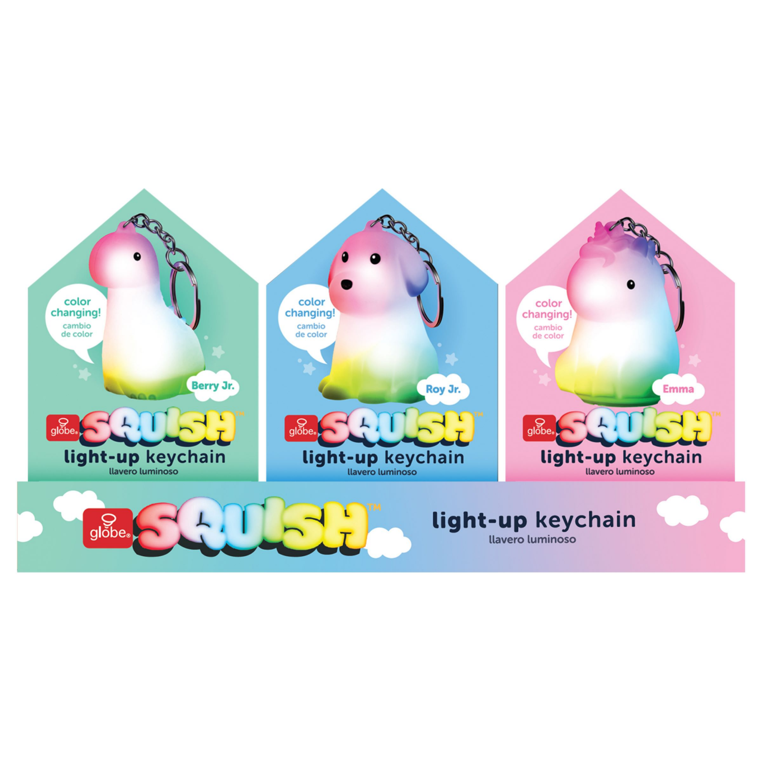 slide 1 of 1, SQUISH Keychain Bronto/Dog/Uni PDQ 9, 1 ct