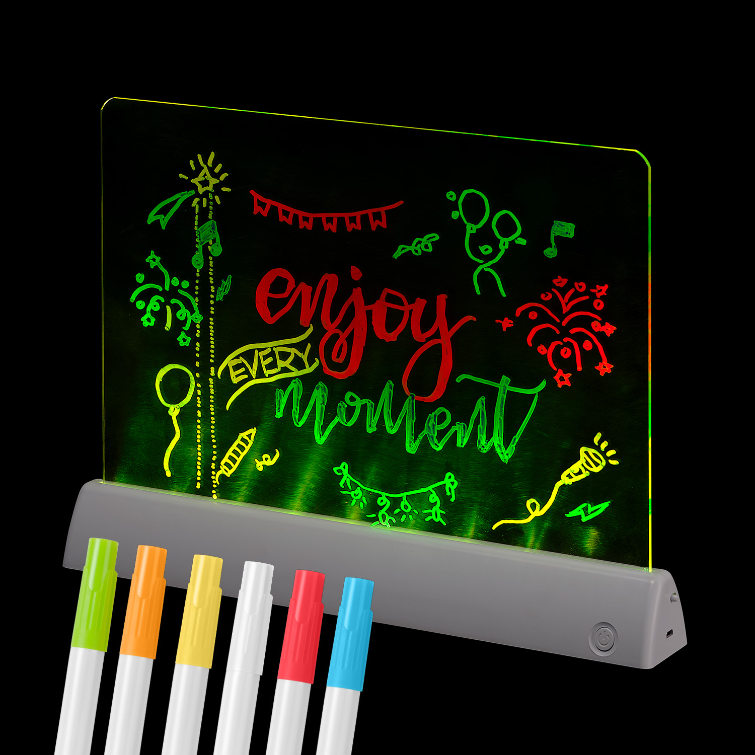 slide 1 of 3, LED Medium Glow Board Rechargeable, 1 ct