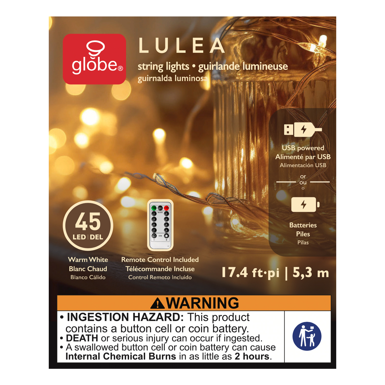 slide 1 of 2, Globe Led Fairy Lights White, 1 ct