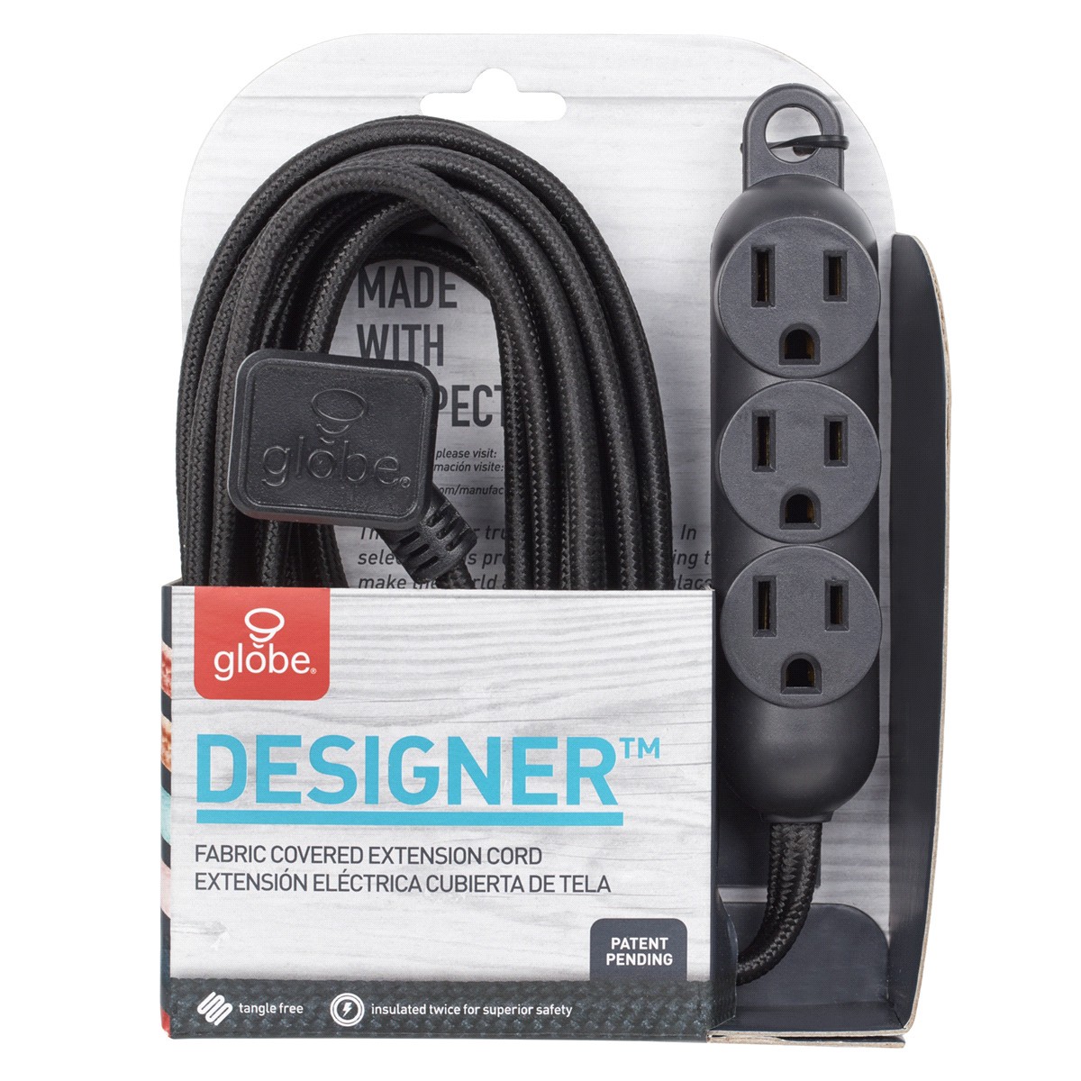 slide 2 of 2, Required Attribute Value Checked Product Name Globe Designer Cord 3 Outlet Black, 12 ft