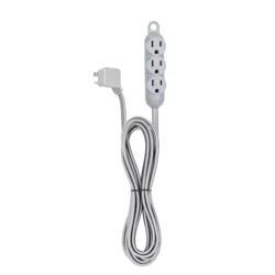 Globe Designer Cord 3 Outlet Metallic Grey