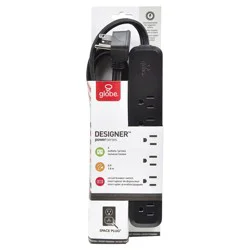 Globe Designer 6 Outlets Power Strip 1 ea