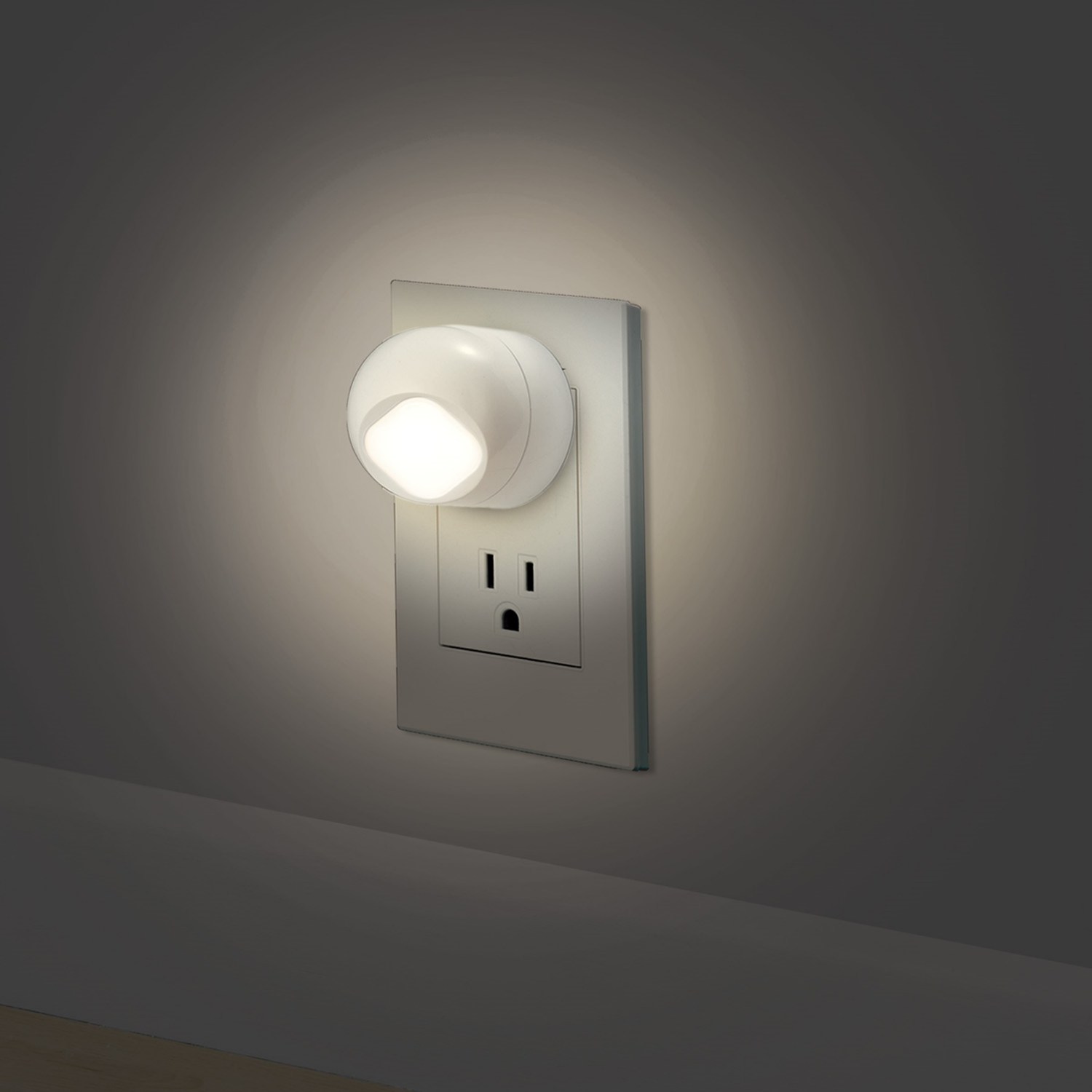 slide 3 of 3, Globe Electric 2pk LED Directional NL Warm White 3000K 5LM Auto on/off PDQ 6 units, 2 ct