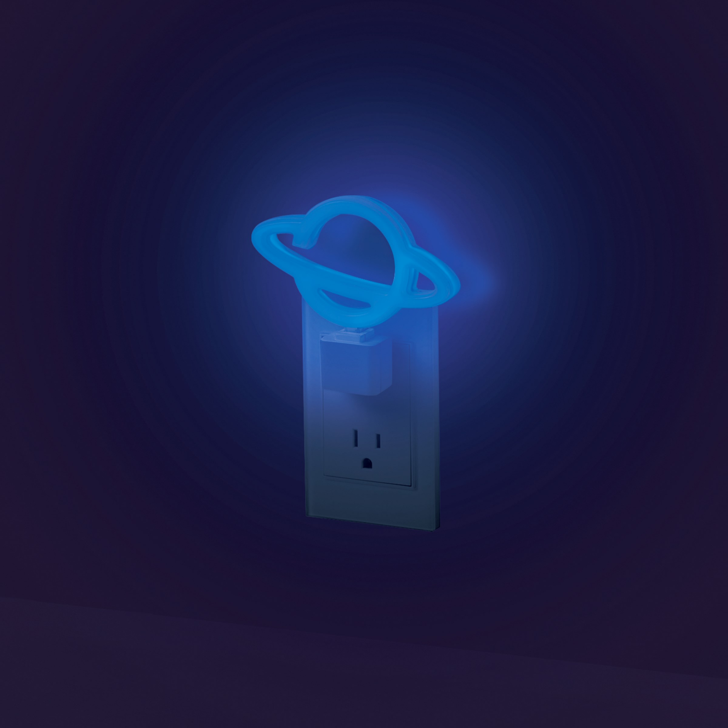 slide 3 of 3, Globe Electric LED Planet Neon NL Blue Light Auto on/off PDQ 6 units, 1 ct