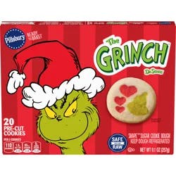 Pillsbury Dr. Seuss The Grinch Shape Sugar Cookie Dough 20 Count, 9.1 OZ