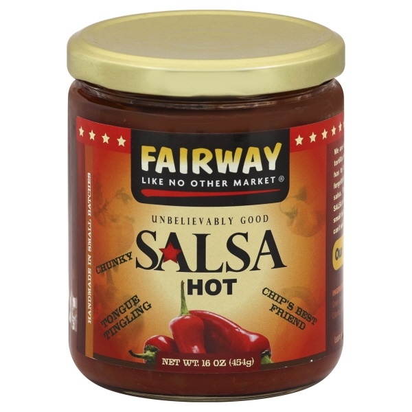 slide 1 of 1, Fairway Salsa Hot Chunky, 16 oz