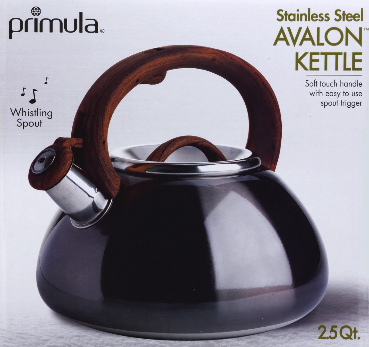 slide 2 of 4, Primula 2.5 Quart Gunmetal Whistling Kettle 1 ea, 1 ct