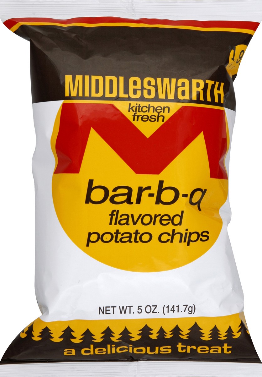 slide 3 of 5, Middleswarth Bar-B-Q Flavored Potato Chips 3.5 oz, 5 oz