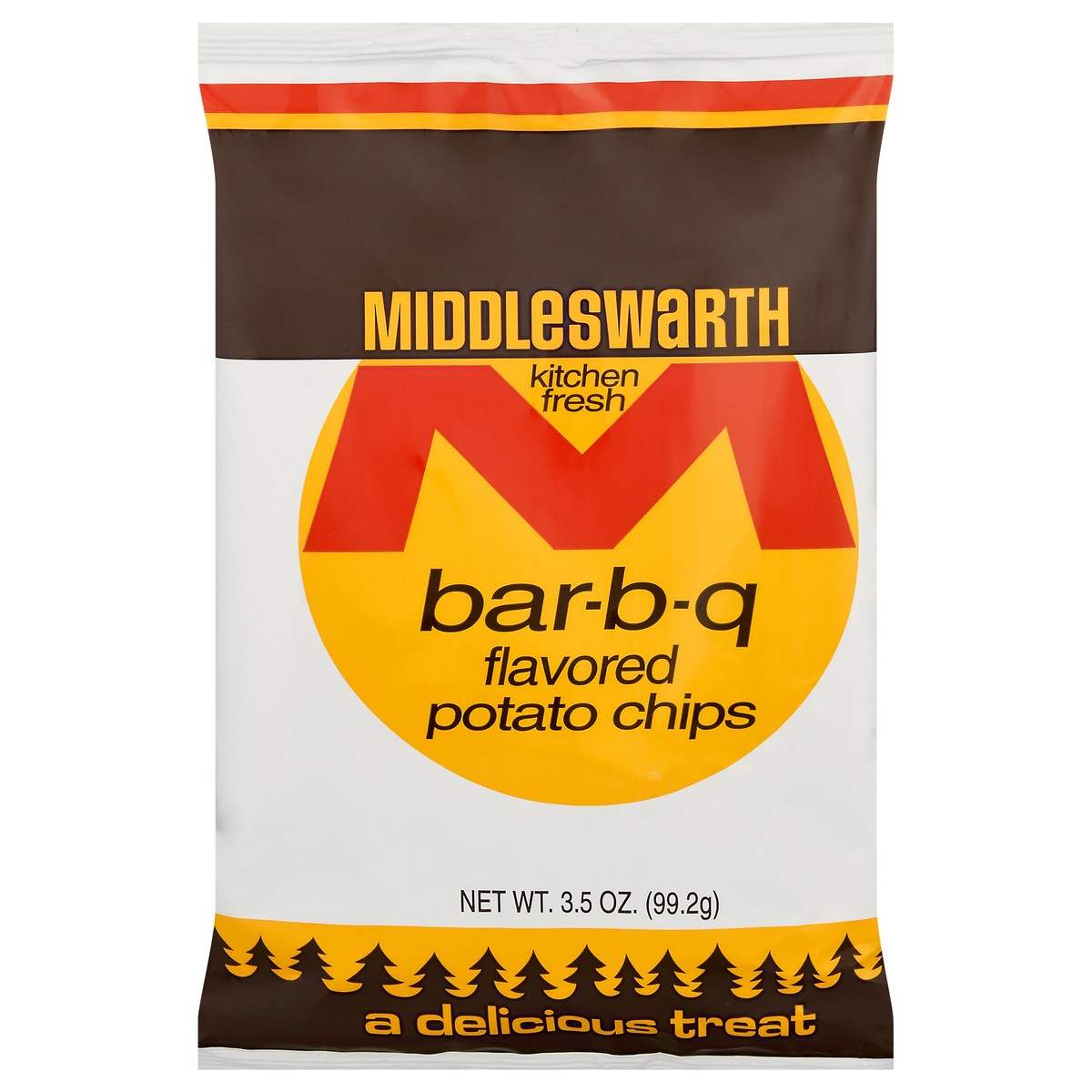 slide 1 of 5, Middleswarth Bar-B-Q Flavored Potato Chips 3.5 oz, 5 oz