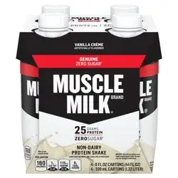 Muscle Milk Geuine Zero Sugar Vanilla Creme Non-Dairy Protein Shakes