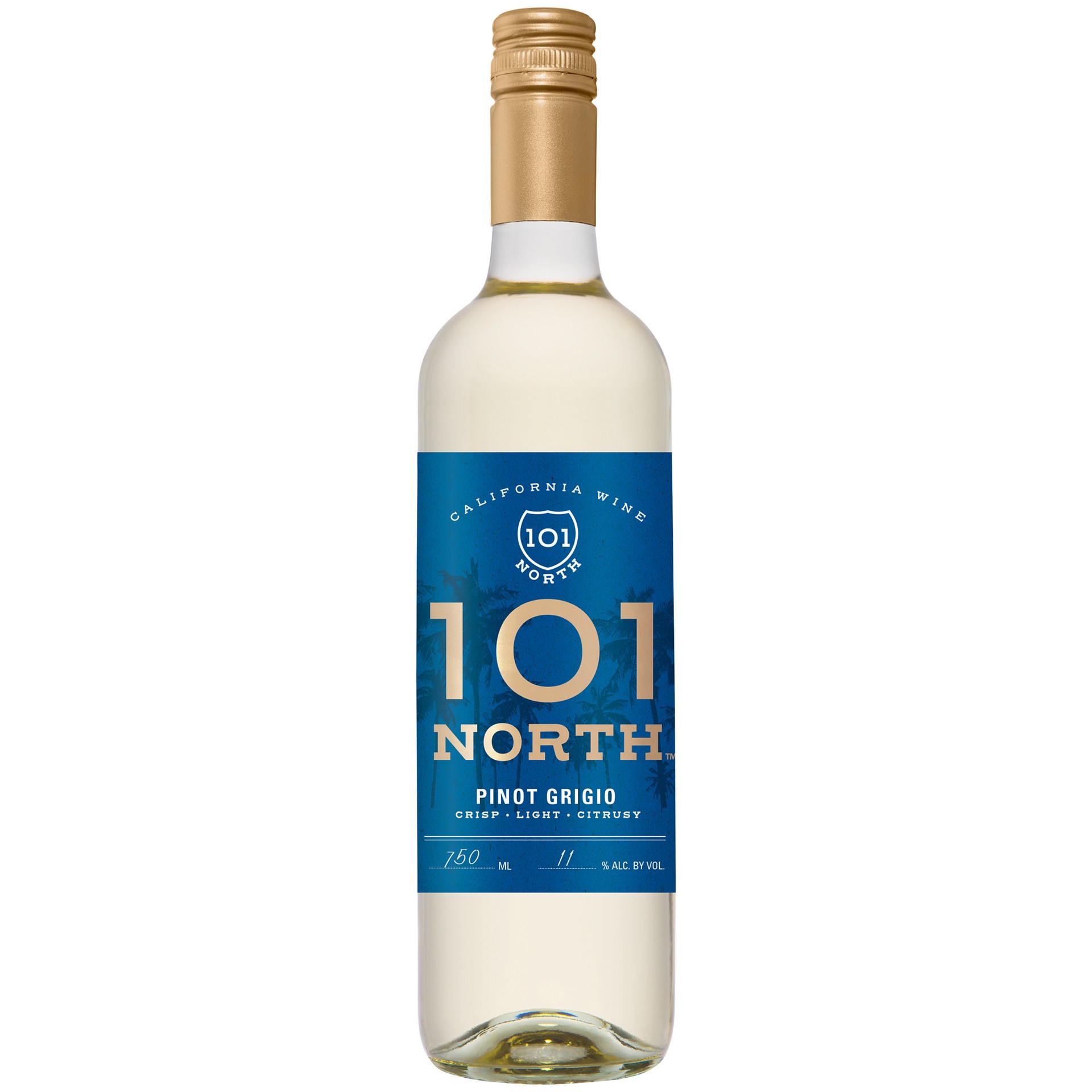 slide 1 of 4, 101 North Pinot Grigio California Wine, 750mL Bottle, 11% ABV, 750 ml