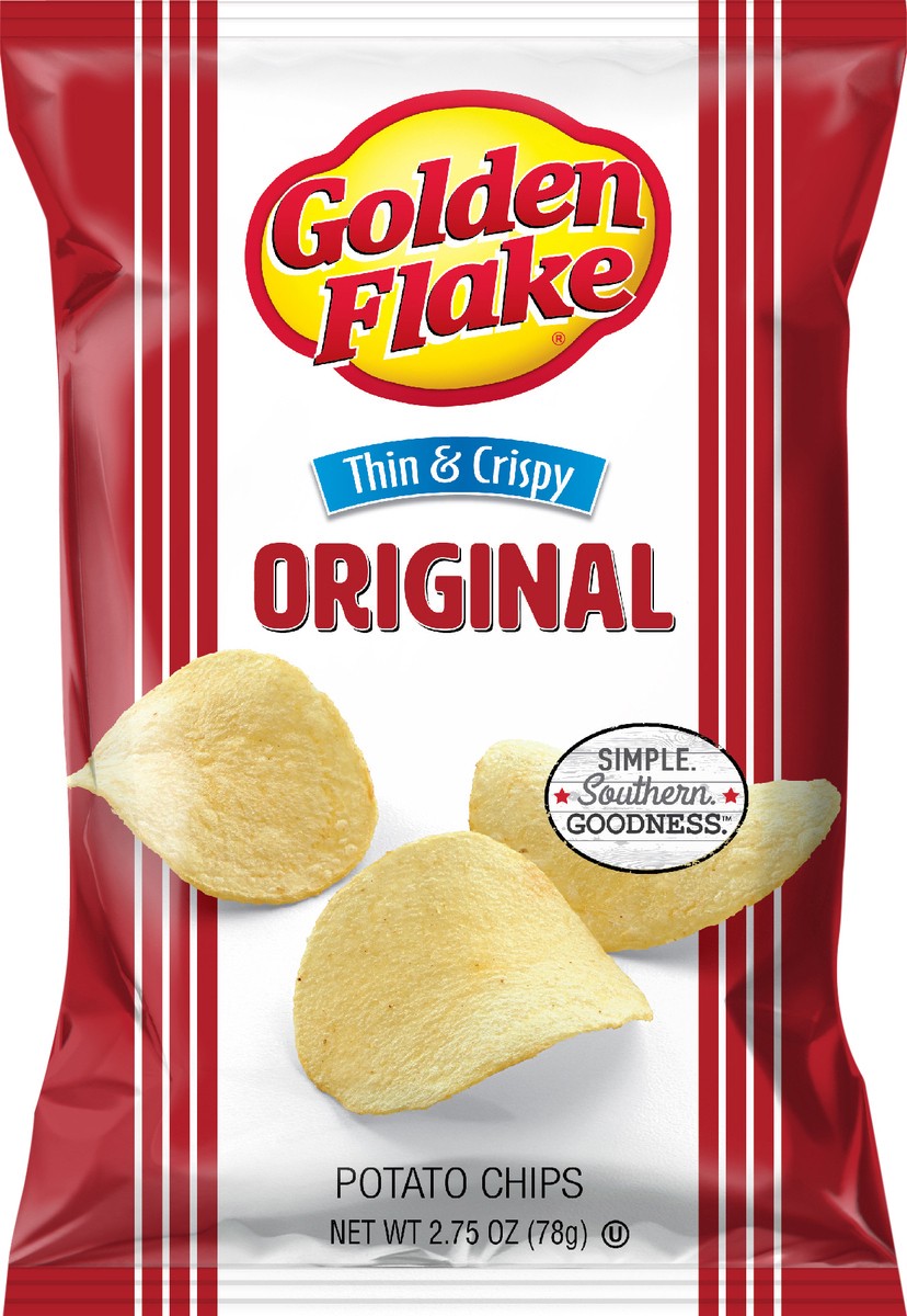 slide 5 of 11, Golden Flake Potato Chips Thin&Crispy Original, 2.75 oz