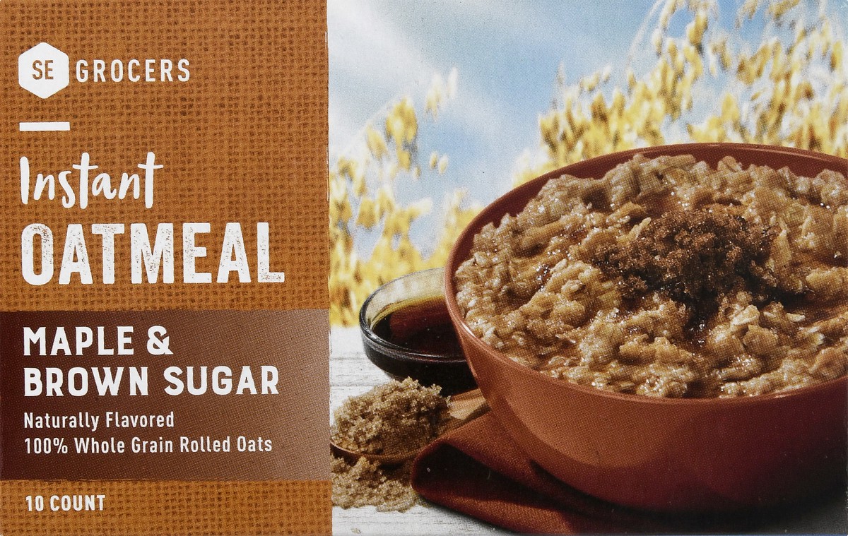 slide 4 of 9, SE Grocers Oatmeal Instant Maple & Brown Sugar, 15.1 oz