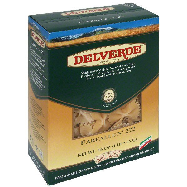 slide 1 of 1, Delverde Farfalle Pasta, 16 oz