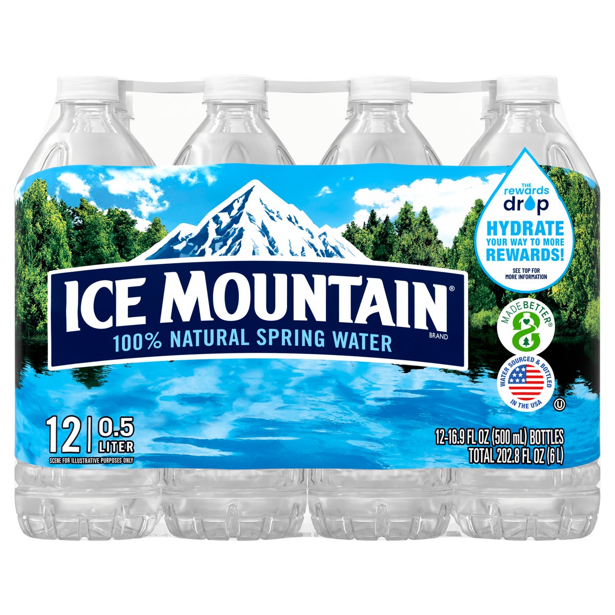 slide 1 of 5, Arrowhead ICE MOUNTAIN Brand 100% Natural Spring Water, 16.9-ounce bottles (Pack of 12), 12 ct