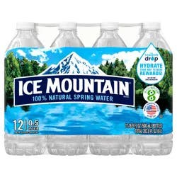 ICE MOUNTAIN Brand 100% Natural Spring Water, 16.9-ounce bottles (Pack of 12)