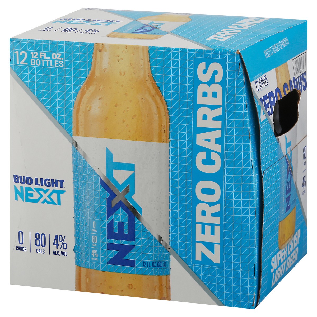 slide 9 of 9, Bud Light Next Zero Carbs American Lager Beer 12 Pack, 12 fl oz Bottles, 12 ct