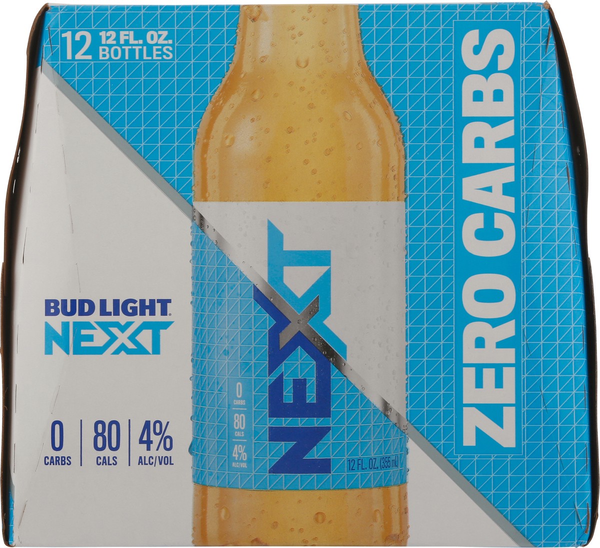 slide 8 of 9, Bud Light Next Zero Carbs American Lager Beer 12 Pack, 12 fl oz Bottles, 12 ct