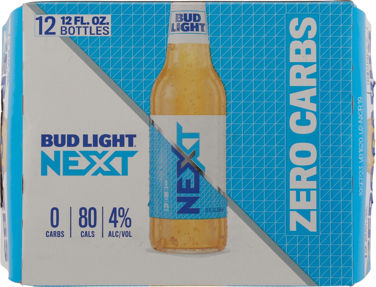 slide 3 of 9, Bud Light Next Zero Carbs American Lager Beer 12 Pack, 12 fl oz Bottles, 12 ct