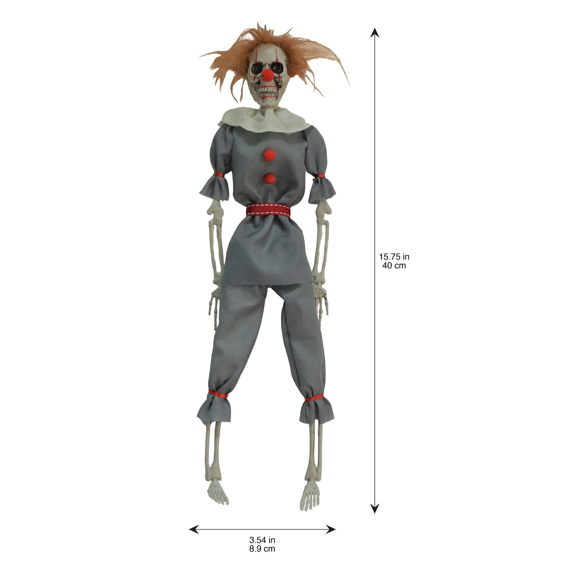 slide 2 of 3, 15.75" Hanging Joker Skeleton By Ashland, 3.74 in x 1.97 in x 15.75 in