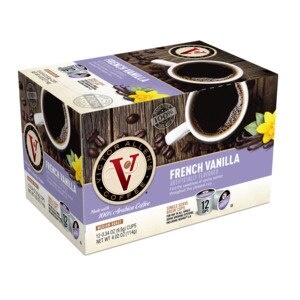 slide 1 of 1, Victor Allen's French Vanilla Coffee, Medium Roast, Single Serve Brew Cups, 12 Ct, 12 ct