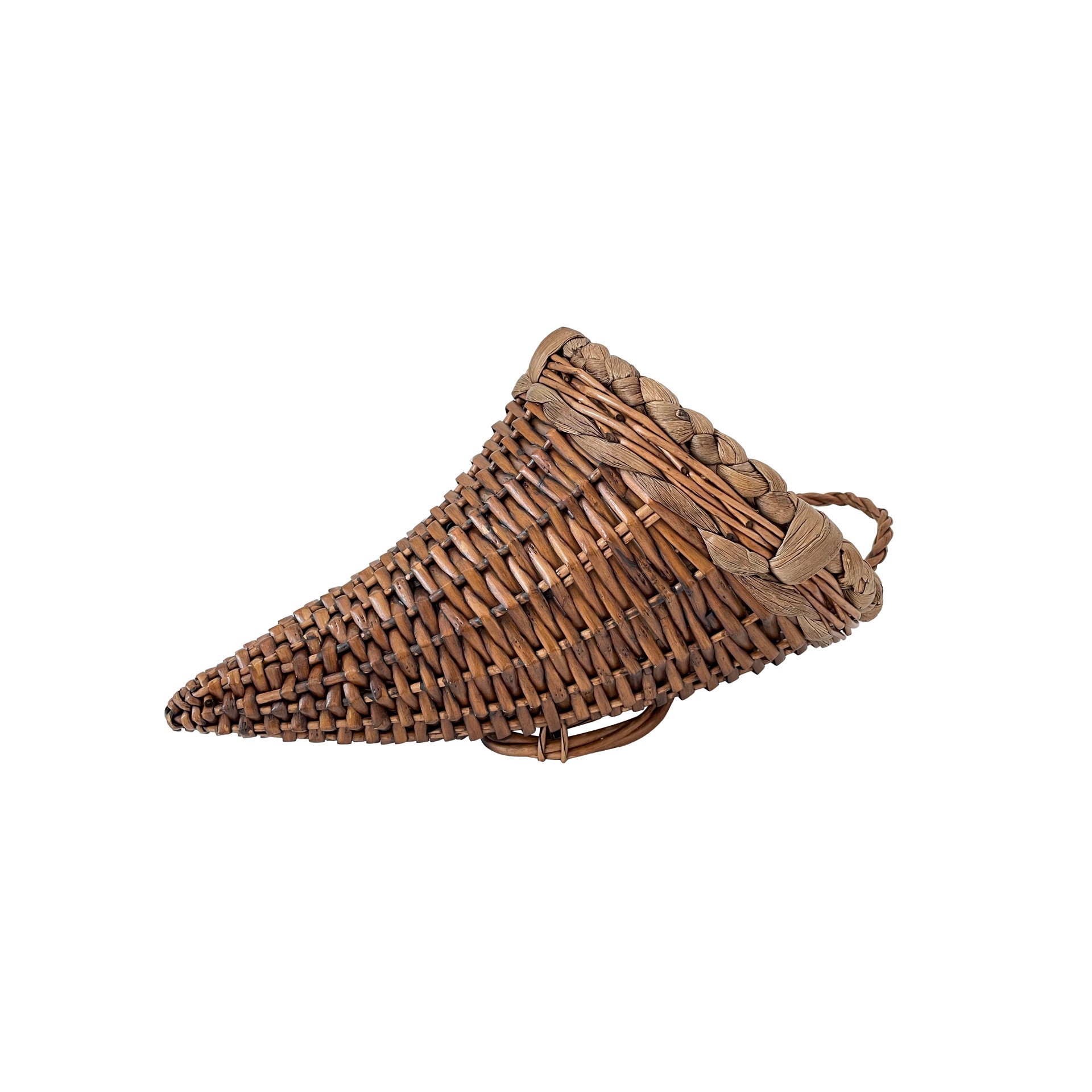 slide 4 of 4, 13.5" Wicker Cornucopia Basket By Ashland, 13.4 in x 8 in x 7.2 in