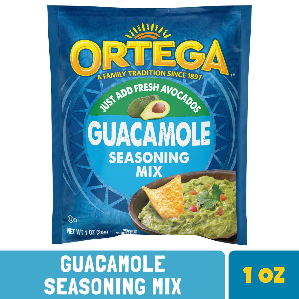 slide 9 of 12, Ortega Guacamole Seasoning Mix, Kosher, 1 oz, 1 oz