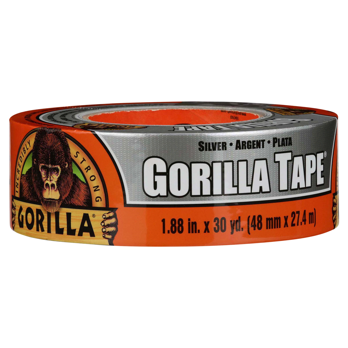 slide 1 of 17, Gorilla Tape, Silver 1.88 Inch, 30 yds, 30 yd