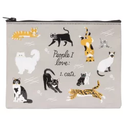 Blue Q People I Love: Cats Zipper Pouch