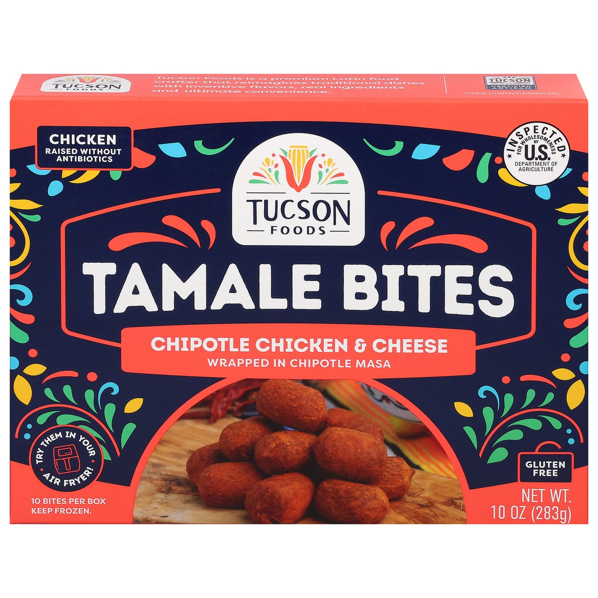 slide 12 of 15, Tucson Foods Chipotle Chicken & Cheese Tamale Bites 10 ea, 10 ct