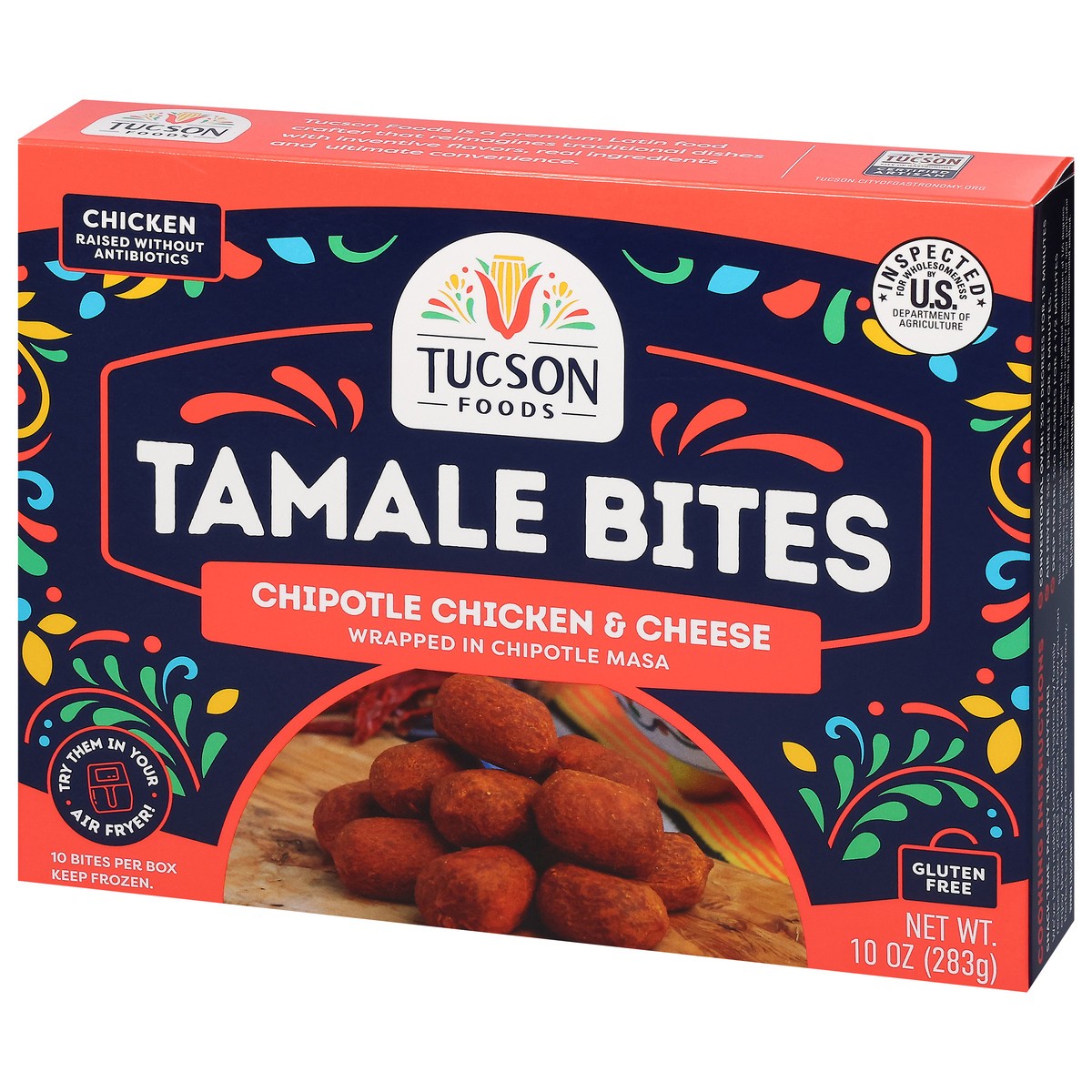slide 15 of 15, Tucson Foods Chipotle Chicken & Cheese Tamale Bites 10 ea, 10 ct