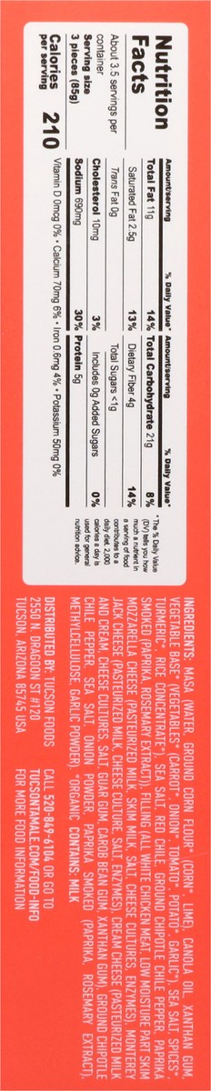 slide 6 of 15, Tucson Foods Chipotle Chicken & Cheese Tamale Bites 10 ea, 10 ct