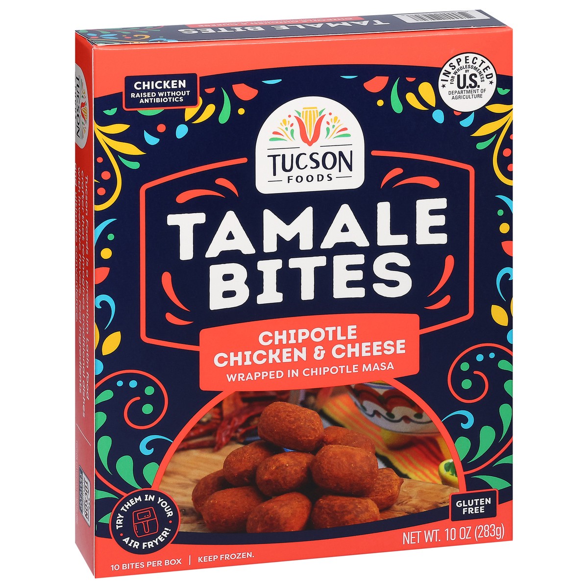 slide 4 of 15, Tucson Foods Chipotle Chicken & Cheese Tamale Bites 10 ea, 10 ct