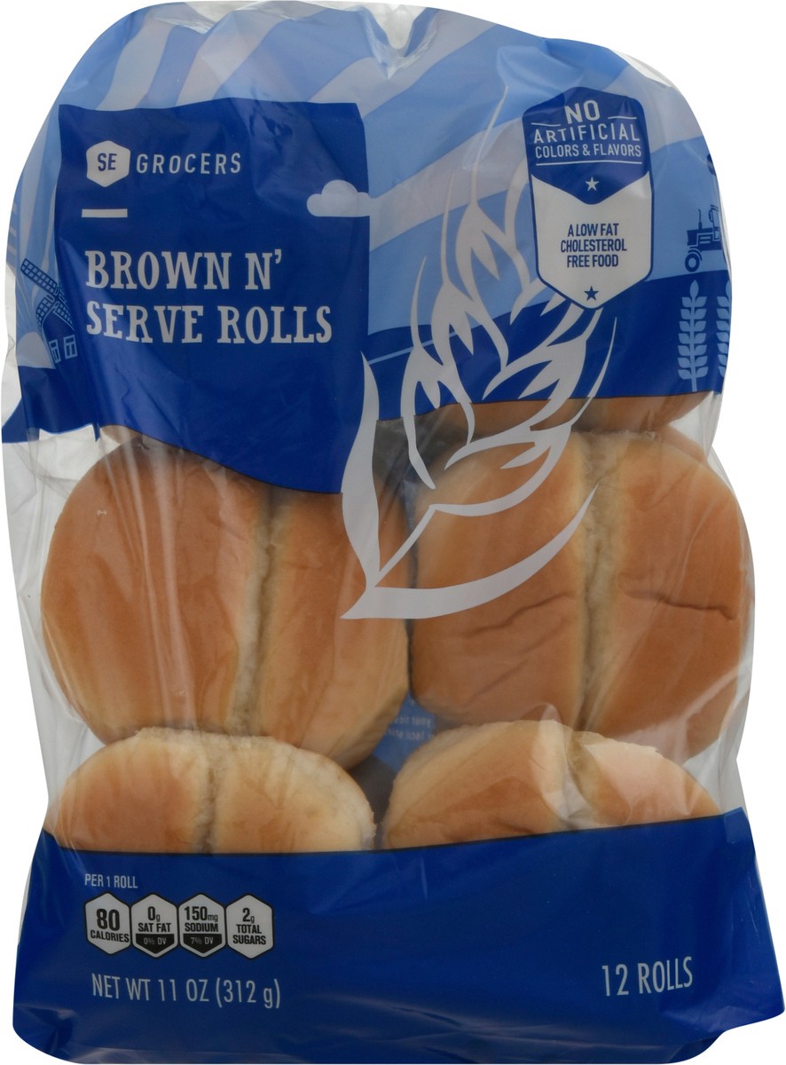 slide 7 of 13, Se Grocers Brown & Serve Dinner Rolls 12 Count, 11 oz