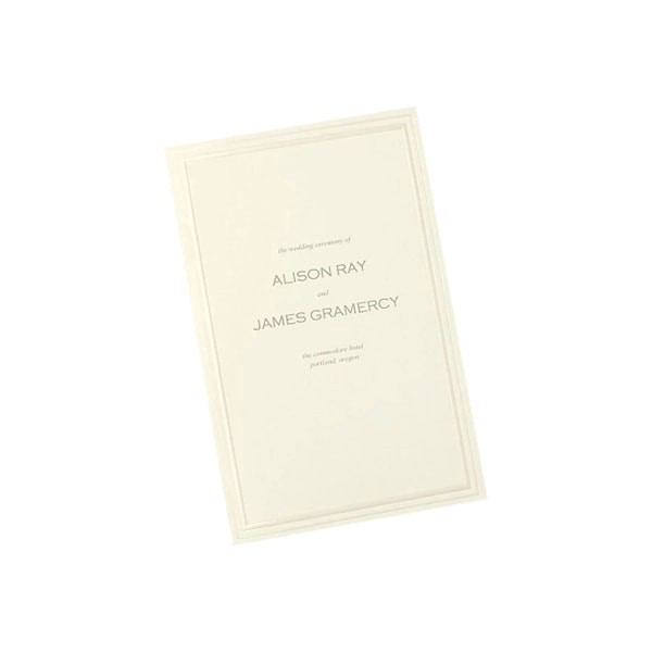 slide 2 of 2, Gartner Studios Wedding Programs, Half Fold, 8 1/2'' X 11'', Pearl Ivory, Pack Of 50, 50 ct