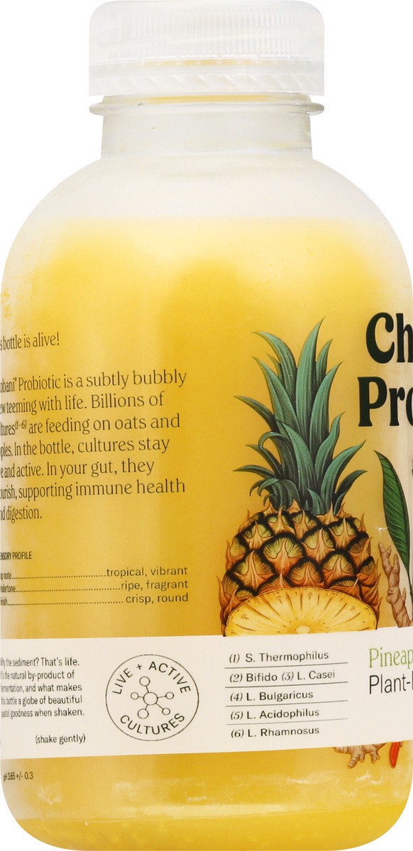 slide 2 of 9, Chobani Pineapple Probiotic Plant Based Drink, 14 oz