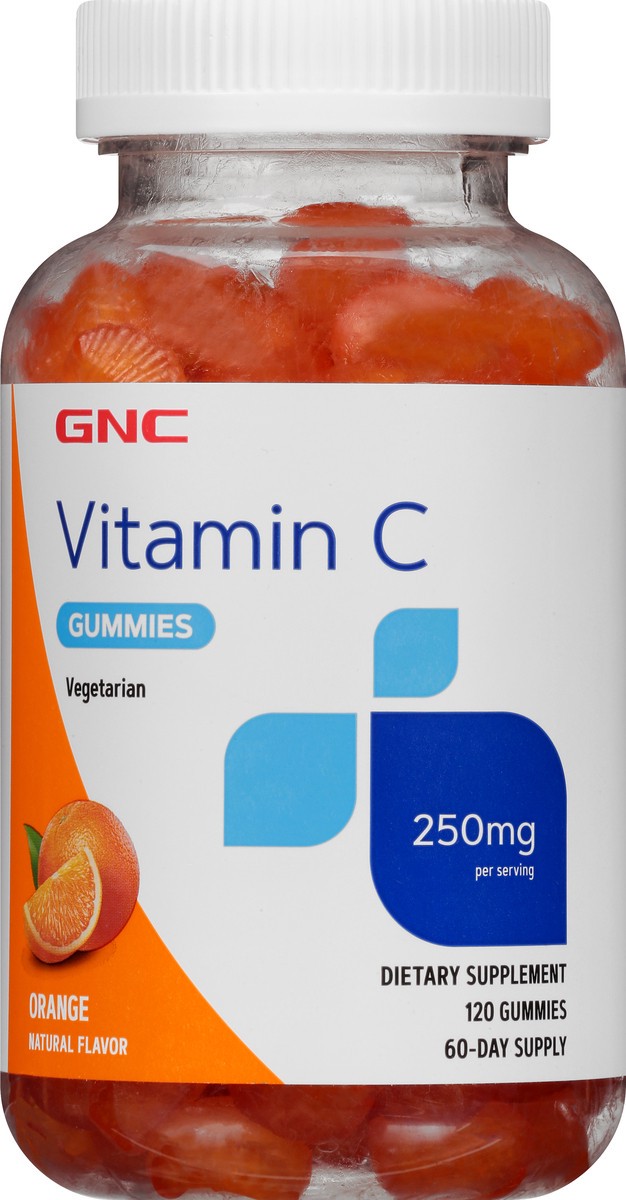 slide 7 of 12, GNC Gummies 250 mg Orange Vitamin C 120 ea, 120 ct