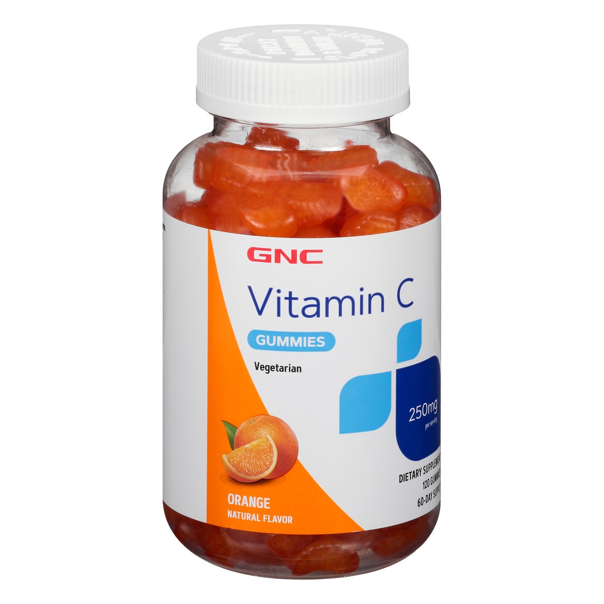 slide 11 of 12, GNC Gummies 250 mg Orange Vitamin C 120 ea, 120 ct