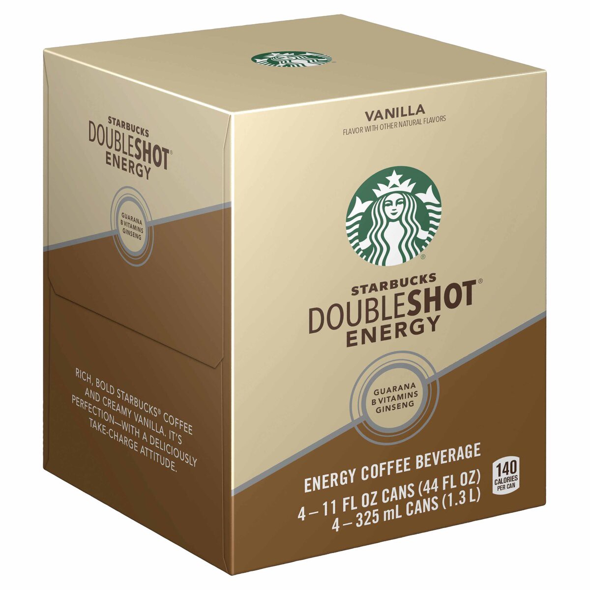 slide 2 of 6, Starbucks Doubleshot Energy Energy Coffee Beverage Vanilla Flavored 11 Fl Oz 4 Count Can, 44 oz