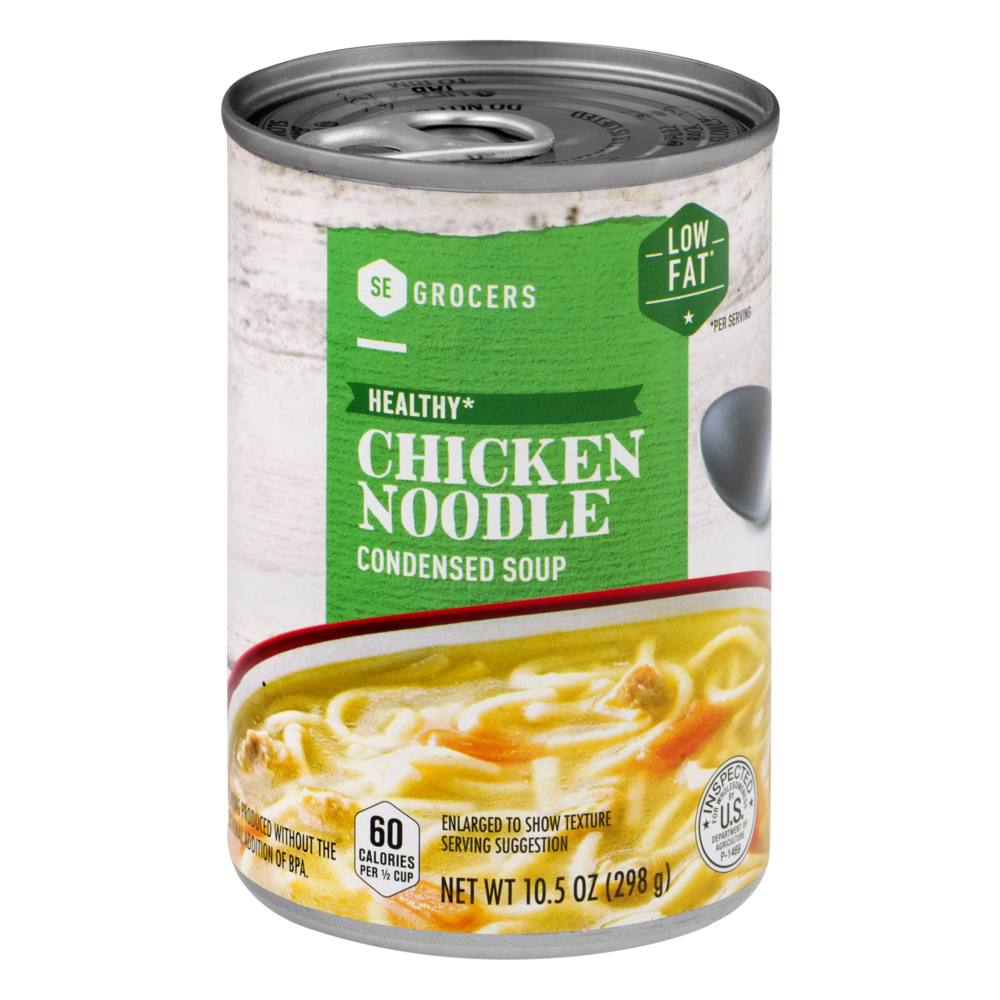 slide 1 of 1, SE Grocers Healthy Chicken Noodle Condensed Soup, 10.5 oz