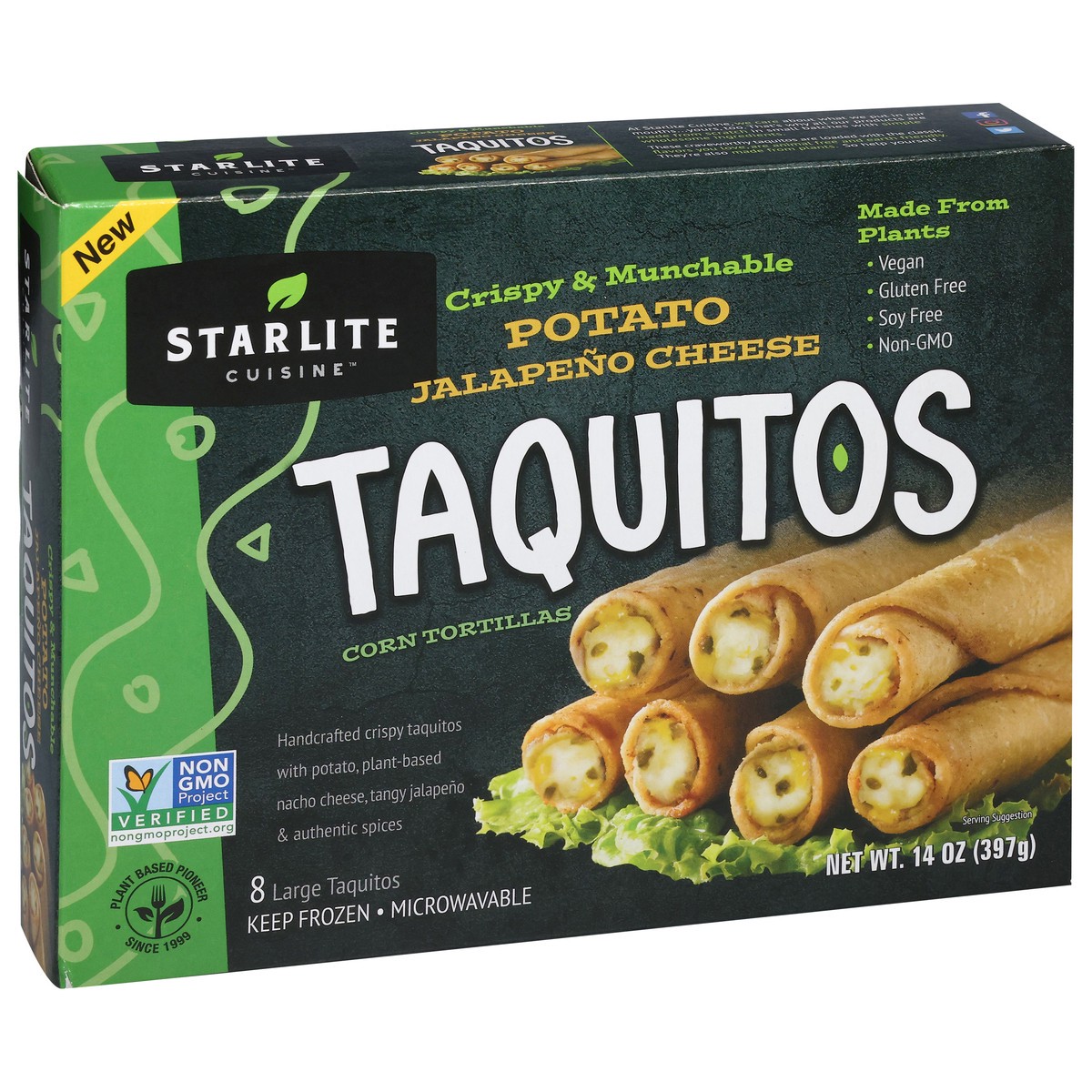 slide 12 of 18, Starlite Cuisine Potato Jalapeno Cheese Large Taquitos 8 Each, 8 ct