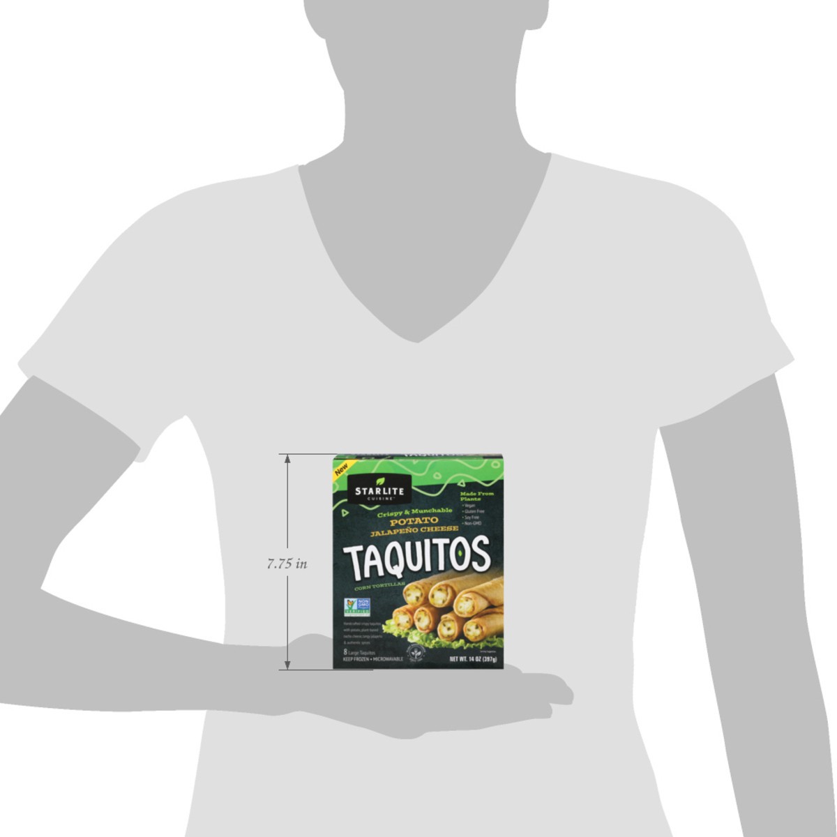 slide 14 of 18, Starlite Cuisine Potato Jalapeno Cheese Large Taquitos 8 Each, 8 ct