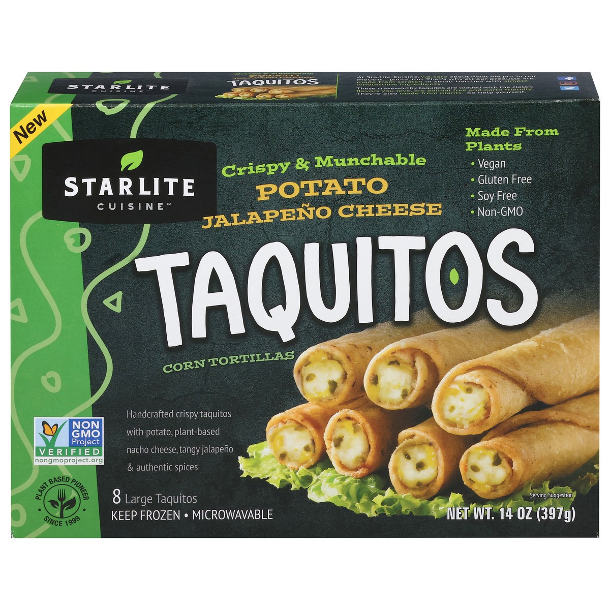 slide 3 of 18, Starlite Cuisine Potato Jalapeno Cheese Large Taquitos 8 Each, 8 ct